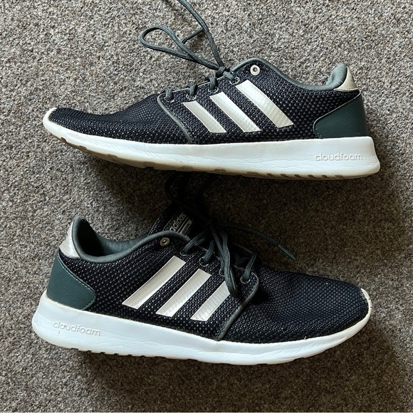 Adidas Cloudfoam Grey Black Running Lightweight Sneaker Shoes 28Y001 Women’s 9.5 - Picture 9 of 11